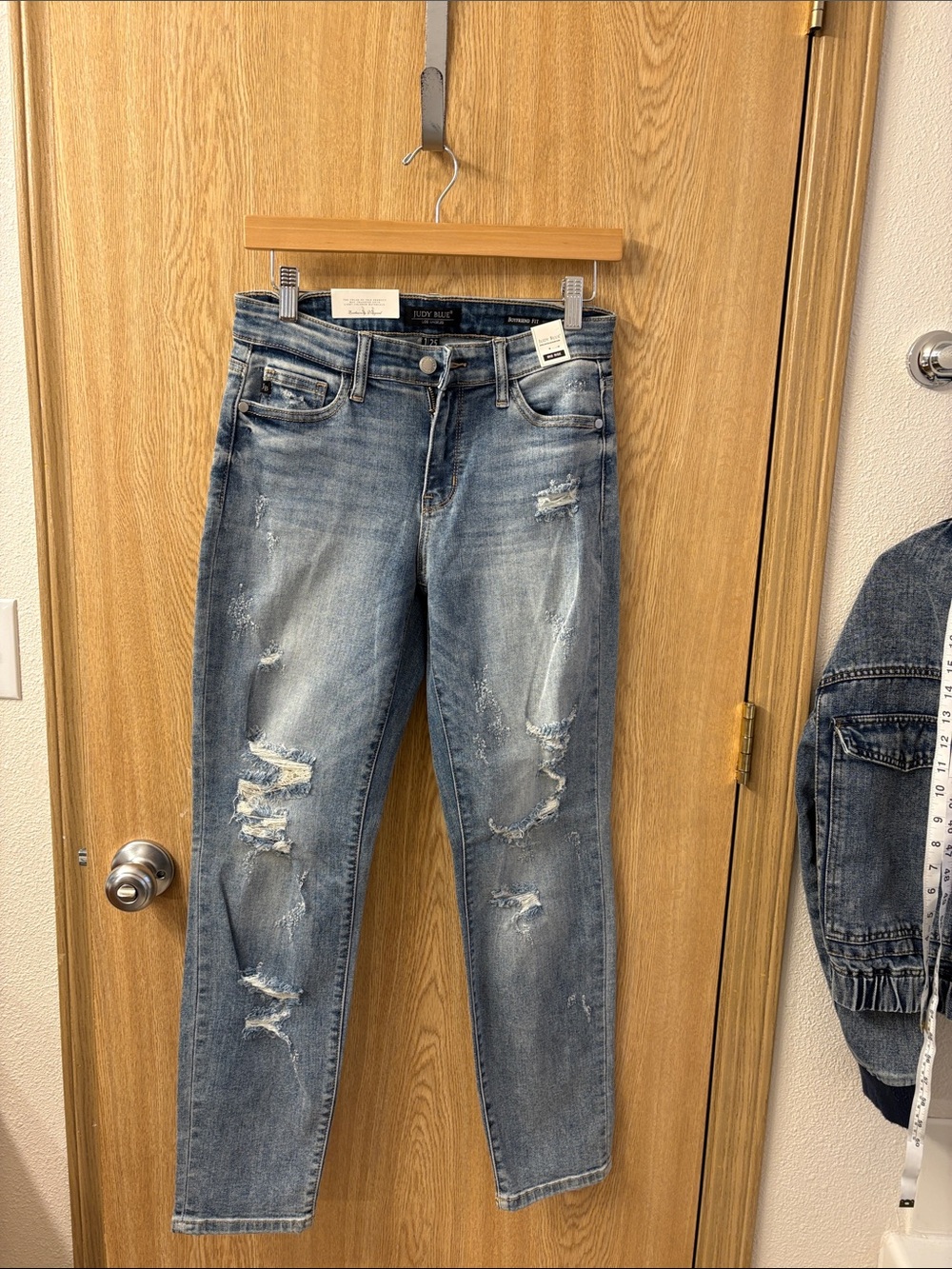 Judy Blue Distressed Light Blue Skinny Jeans